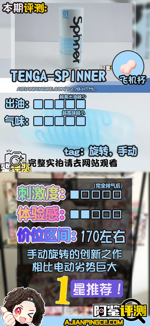 TENGA—SPINNER评测！最简单的旋转复用型飞机杯，昙花一现的特殊玩法！