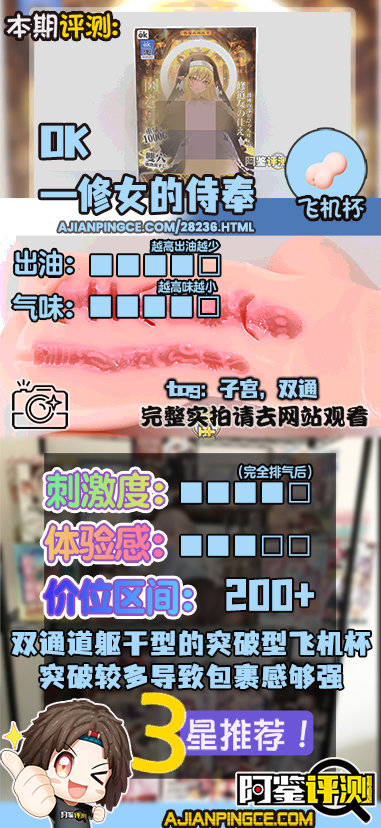 OK——“修女的侍奉”评测！中规中矩的双通道飞机杯，跟我预想得一样风平浪静